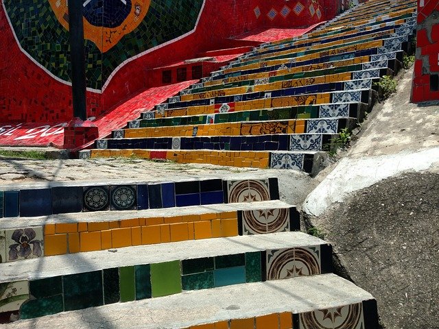 Coloridos escalones en Brasil